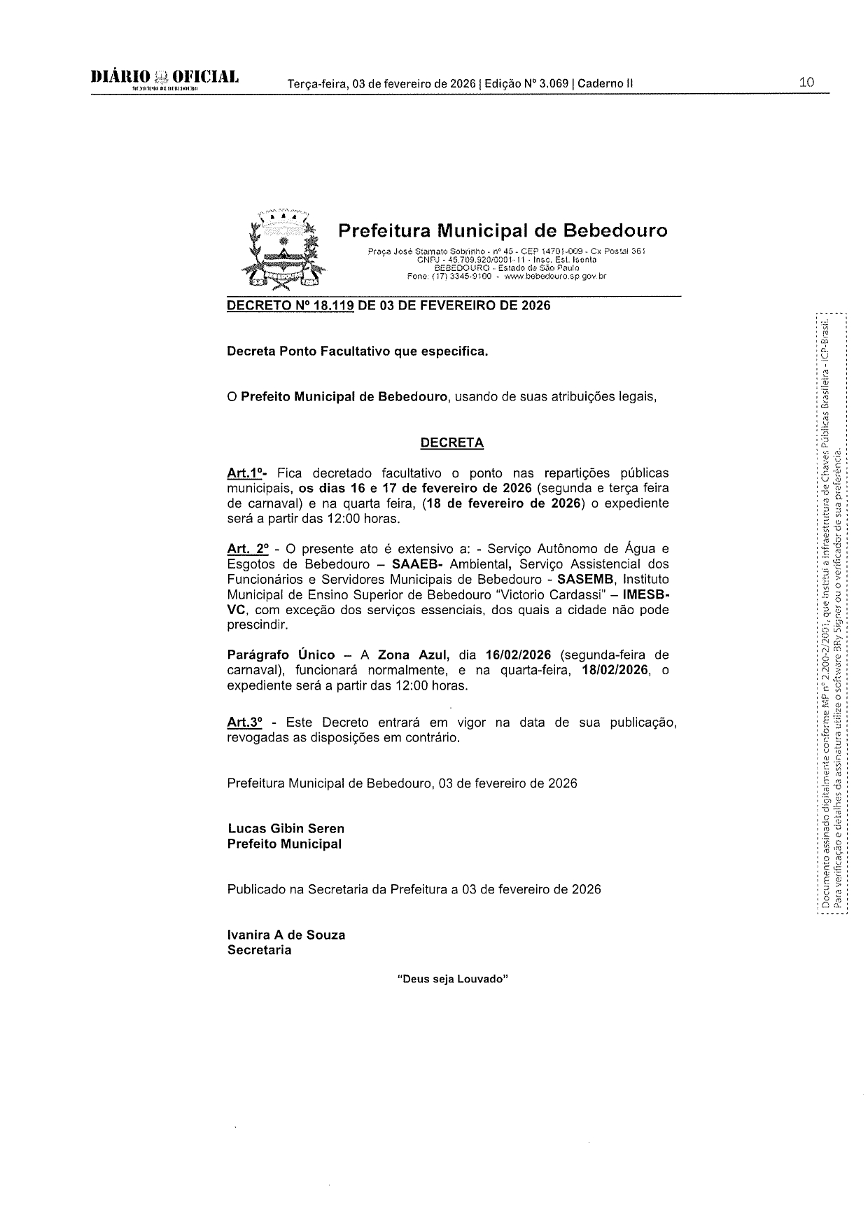 Comunicado – Carnaval 2026